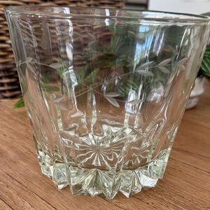 Vintage etched glass ice bucket